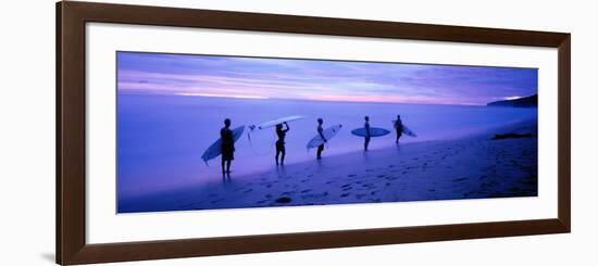 Surfers on Beach Costa Rica-null-Framed Photographic Print