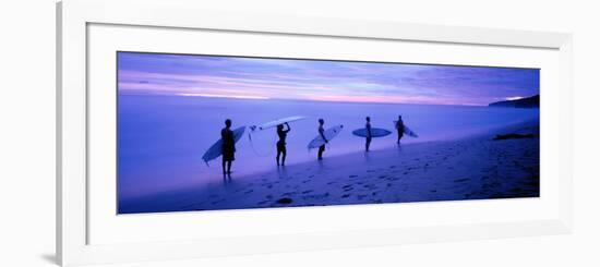 Surfers on Beach Costa Rica-null-Framed Photographic Print