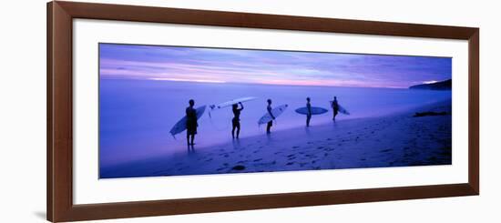 Surfers on Beach Costa Rica-null-Framed Photographic Print