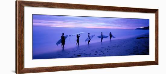 Surfers on Beach Costa Rica-null-Framed Photographic Print