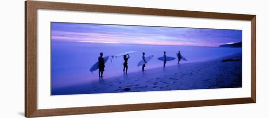 Surfers on Beach Costa Rica-null-Framed Photographic Print