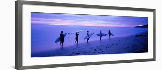 Surfers on Beach Costa Rica-null-Framed Photographic Print
