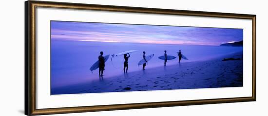 Surfers on Beach Costa Rica-null-Framed Photographic Print