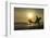 Surfers on Bloubergstrand at sunset, Cape Town, Western Cape, South Africa, Africa-Ian Trower-Framed Photographic Print