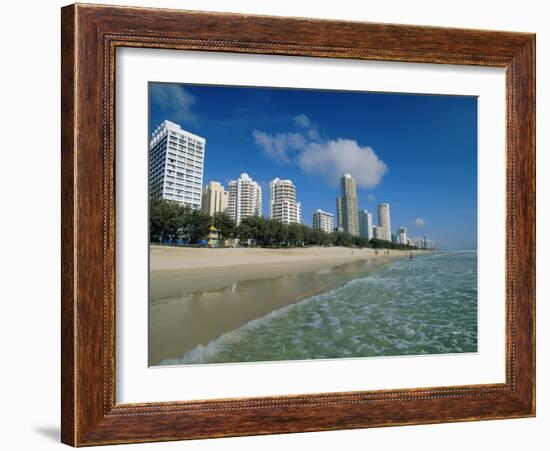 Surfers Paradise Beach, Gold Coast, Queensland, Australia-Robert Francis-Framed Photographic Print