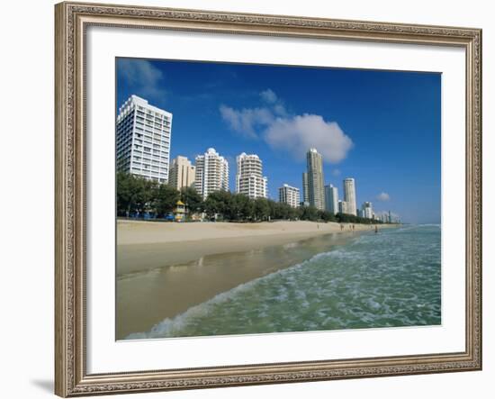 Surfers Paradise Beach, Gold Coast, Queensland, Australia-Robert Francis-Framed Photographic Print