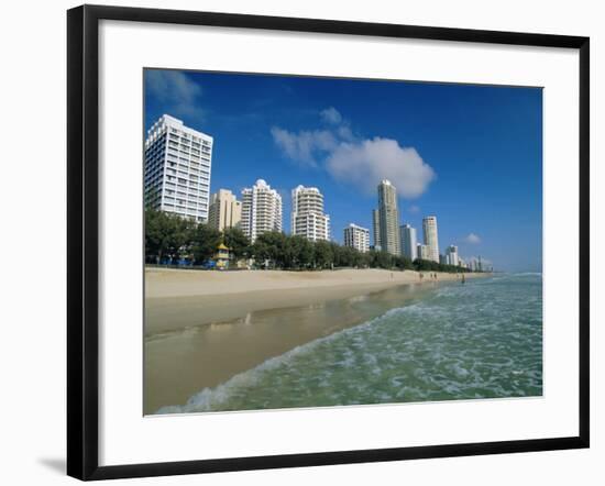 Surfers Paradise Beach, Gold Coast, Queensland, Australia-Robert Francis-Framed Photographic Print
