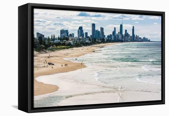 Surfers Paradise skyline, Gold Coast, Queensland, Australia-Mark A Johnson-Framed Premier Image Canvas