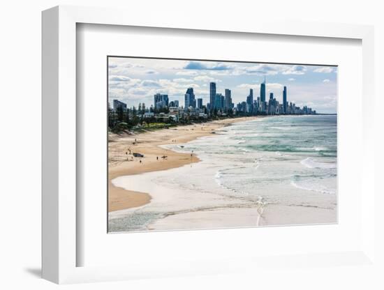 Surfers Paradise skyline, Gold Coast, Queensland, Australia-Mark A Johnson-Framed Photographic Print