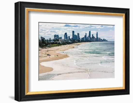 Surfers Paradise skyline, Gold Coast, Queensland, Australia-Mark A Johnson-Framed Photographic Print