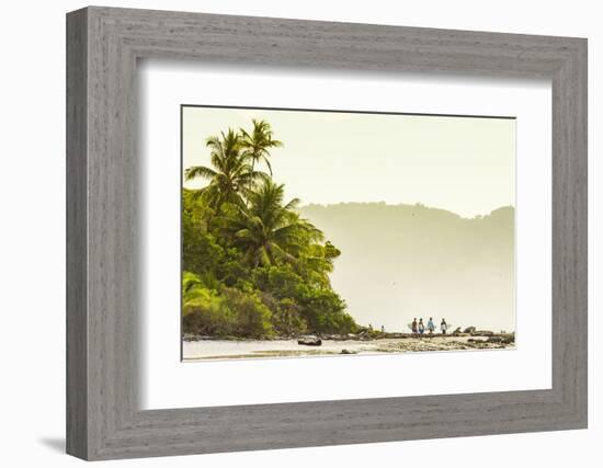 Surfers Strolling on the Beach-Rob Francis-Framed Photographic Print