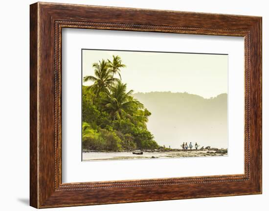 Surfers Strolling on the Beach-Rob Francis-Framed Photographic Print