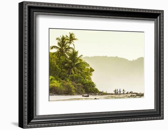 Surfers Strolling on the Beach-Rob Francis-Framed Photographic Print