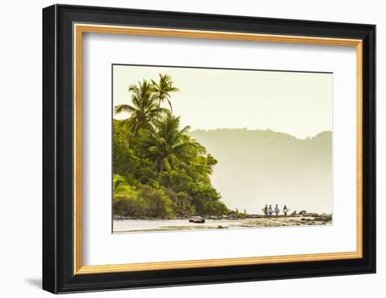 Surfers Strolling on the Beach-Rob Francis-Framed Photographic Print