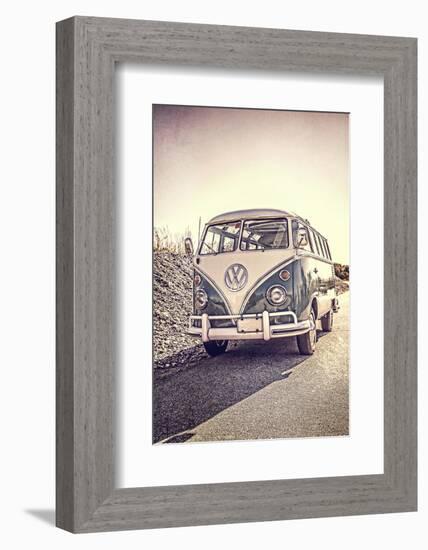 Surfers Vintage VW Bus-Edward M. Fielding-Framed Photographic Print