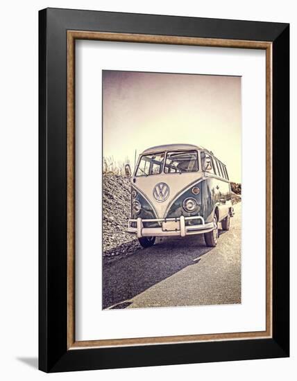 Surfers Vintage VW Bus-Edward M. Fielding-Framed Photographic Print