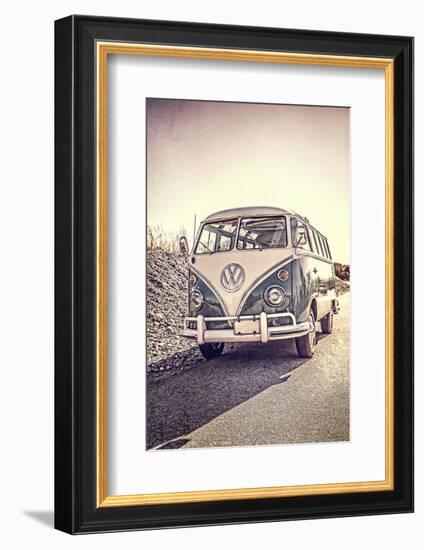 Surfers Vintage VW Bus-Edward M. Fielding-Framed Photographic Print