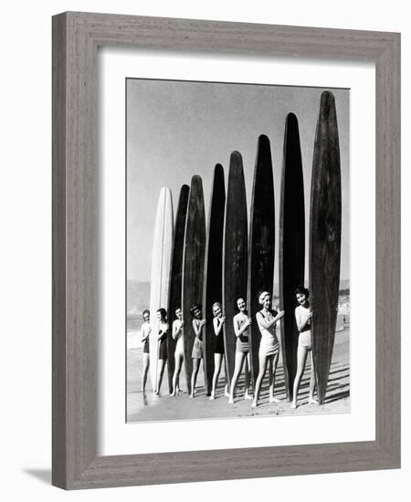 Surfin' Gals-The Chelsea Collection-Framed Art Print