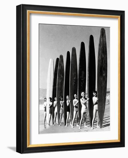 Surfin' Gals-The Chelsea Collection-Framed Art Print