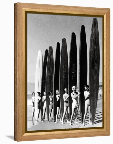 Surfin' Gals-The Chelsea Collection-Framed Stretched Canvas