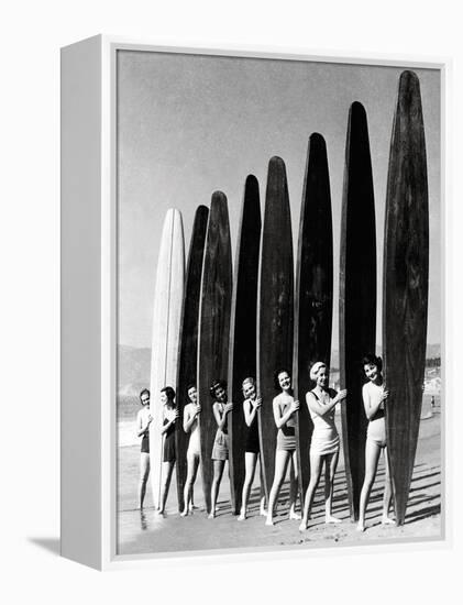 Surfin' Gals-The Chelsea Collection-Framed Stretched Canvas