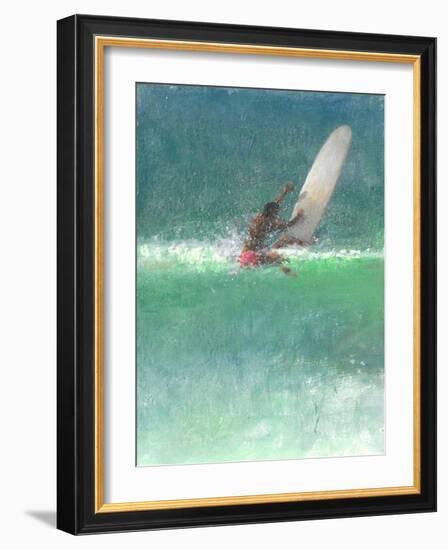 Surfing 1, Sri Lanka, 2015-Lincoln Seligman-Framed Giclee Print