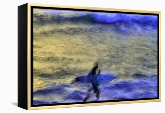 Surfing Bali waves along the south coast Indonesia.-Greg Johnston-Framed Premier Image Canvas