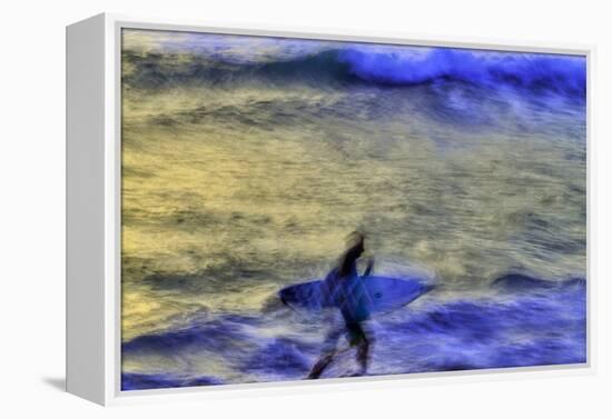 Surfing Bali waves along the south coast Indonesia.-Greg Johnston-Framed Premier Image Canvas