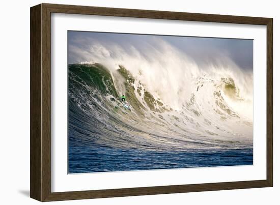 Surfing In Half Moon Bay, California-Rebecca Gaal-Framed Photographic Print