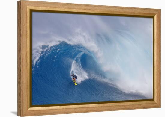 Surfing Jaws-Peter Stahl-Framed Premier Image Canvas