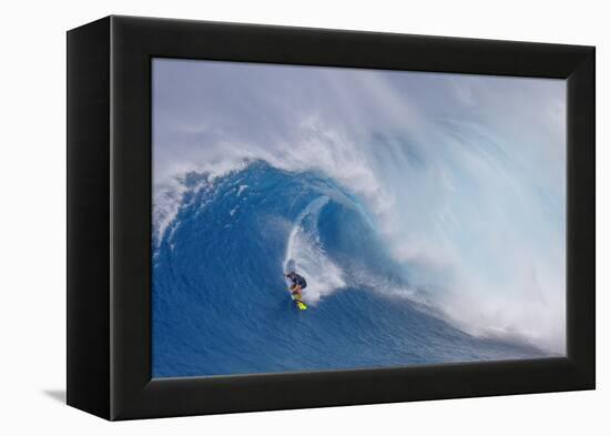 Surfing Jaws-Peter Stahl-Framed Premier Image Canvas