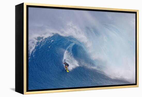 Surfing Jaws-Peter Stahl-Framed Premier Image Canvas