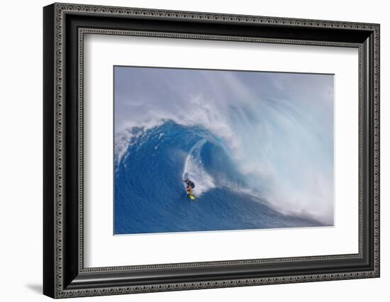 Surfing Jaws-Peter Stahl-Framed Photographic Print