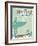 Surfing Poster-kots-Framed Art Print