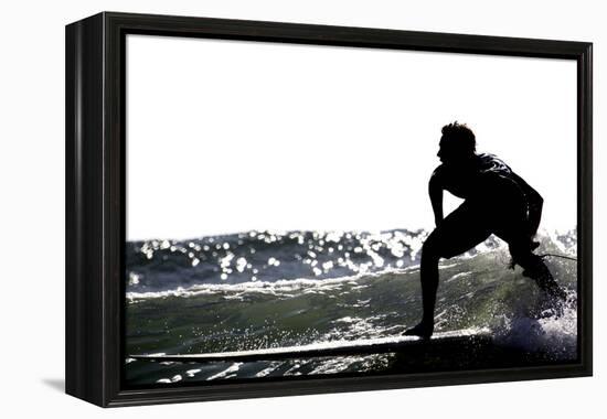 Surfing Silhouette I-Karen Williams-Framed Premier Image Canvas