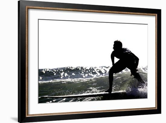 Surfing Silhouette I-Karen Williams-Framed Photographic Print