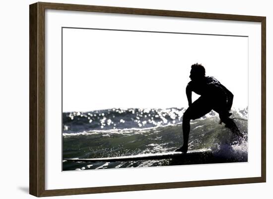 Surfing Silhouette I-Karen Williams-Framed Photographic Print