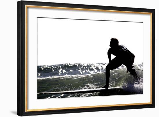 Surfing Silhouette I-Karen Williams-Framed Photographic Print