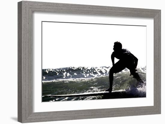 Surfing Silhouette I-Karen Williams-Framed Photographic Print