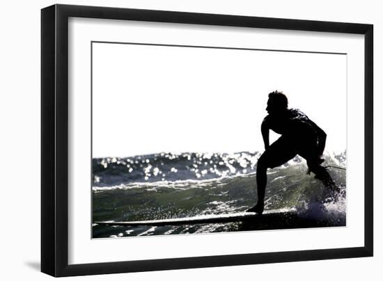 Surfing Silhouette I-Karen Williams-Framed Photographic Print