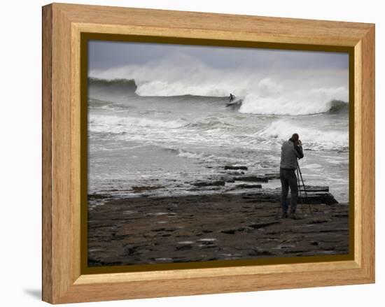 Surfing the Reefbreaks of County Donegal, Ulster, Republic of Ireland-Andrew Mcconnell-Framed Premier Image Canvas