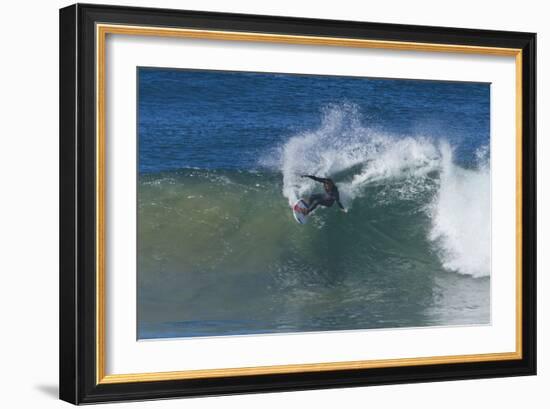 Surfing V-Lee Peterson-Framed Photographic Print