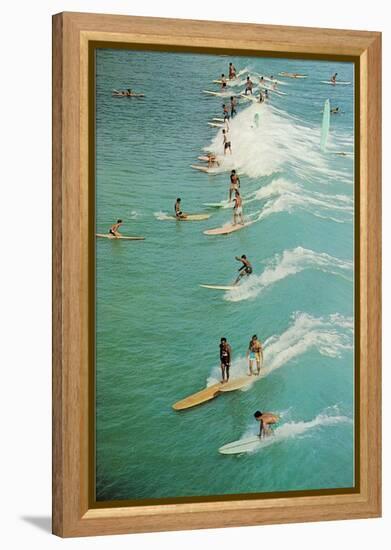 Surfing-null-Framed Stretched Canvas