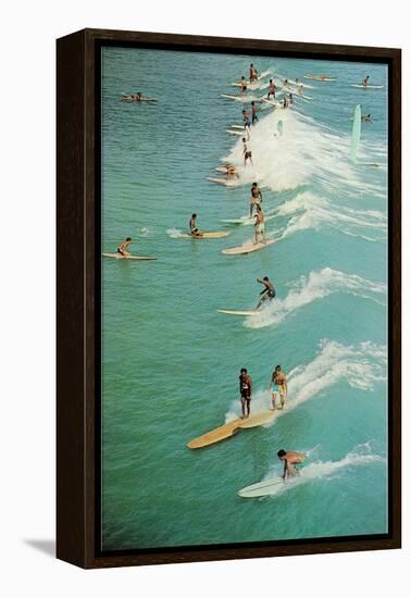 Surfing-null-Framed Stretched Canvas