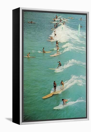 Surfing-null-Framed Stretched Canvas