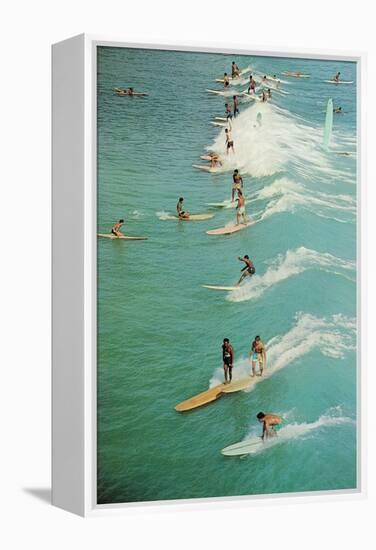 Surfing-null-Framed Stretched Canvas