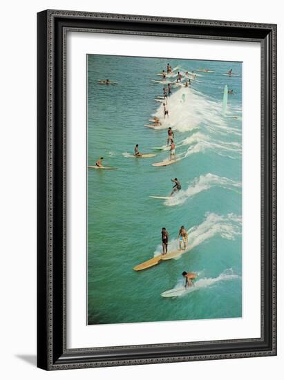 Surfing-null-Framed Premium Giclee Print