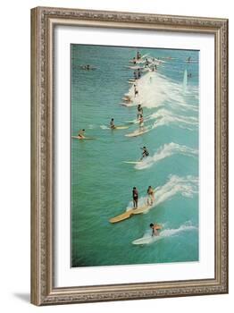 Surfing-null-Framed Art Print