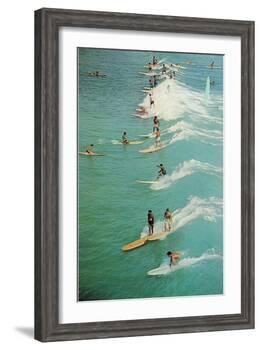 Surfing-null-Framed Art Print