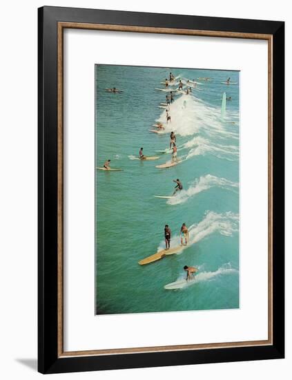 Surfing-null-Framed Art Print